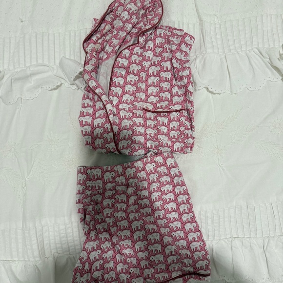 roller rabbit pink Haiti polo pjs - Picture 1 of 1